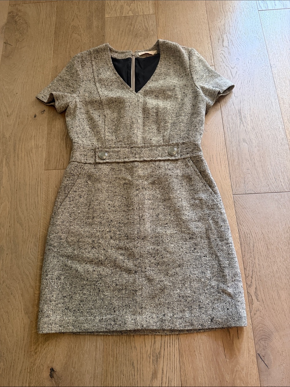 Tory Burch Tweed V-Neck Dress size 8 - Picture 4 of 6